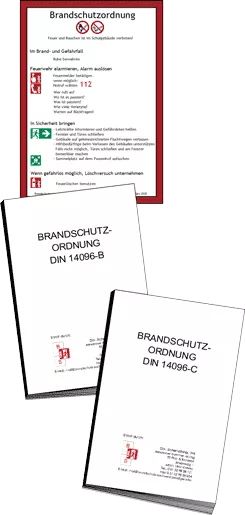 Brandschutzordnung - 3 Teile